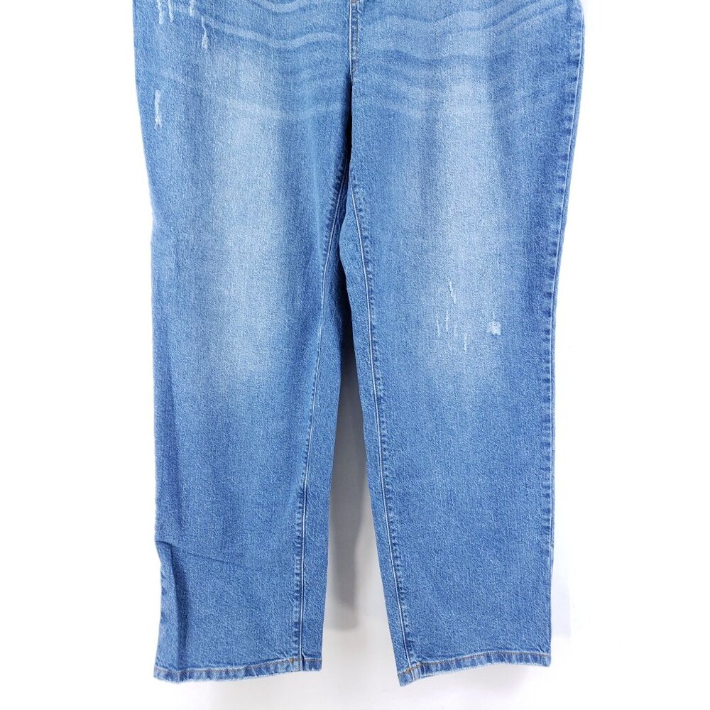 Isabel Maternity Womens Size 17 Crossover Panel Distressed Denim Jeans - Picture 6 of 9